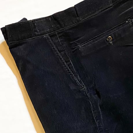 1950's Unknown Corduroy Trousers Black Deadstock