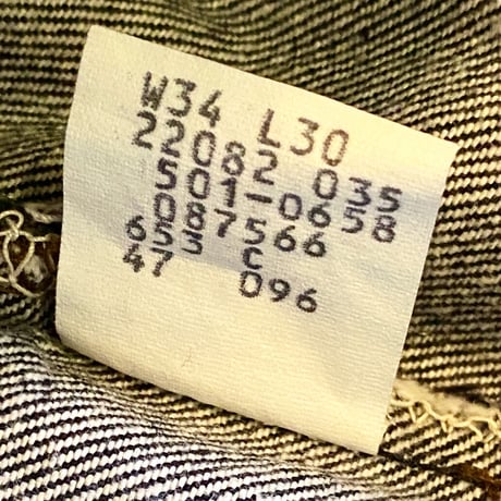 1980's Levi's 501 Black Denim Pants Deadstock