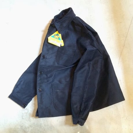 1950's LE MONT StMICHEL Black Moleskin Jacket Deadstock