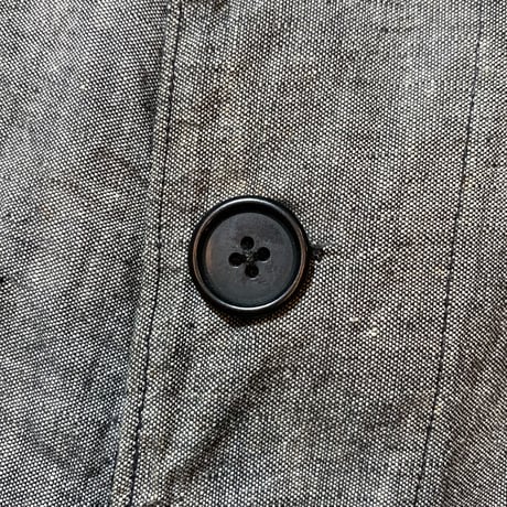 1940's French Unknown Gray Chambray Atelier Coat