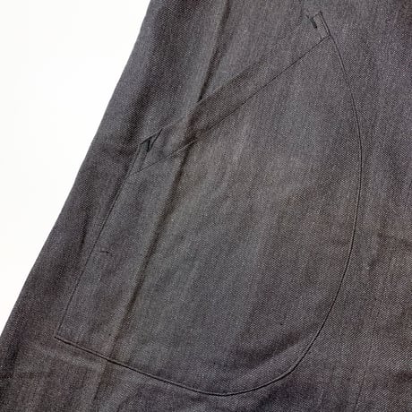 1940〜50's Unknown Black Chambray Atelier Coat Deadstock