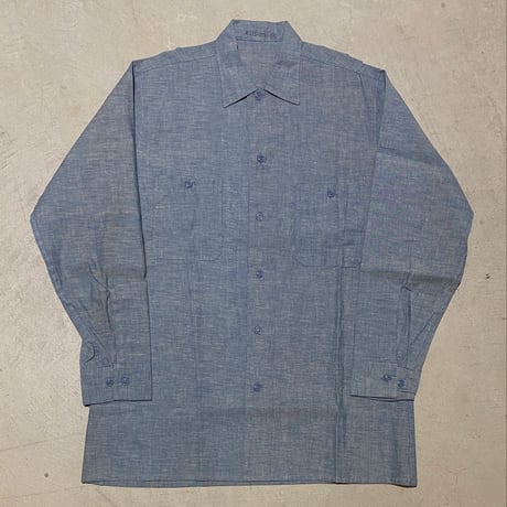 1970's US.NAVY Chambray L/S Shirt Deadstock