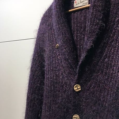 1970's Archie Brown&Jon Mohair Shawl Collar Cardigan