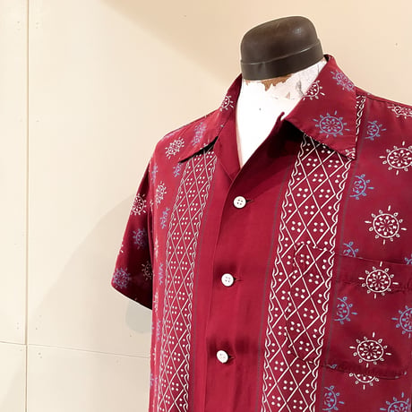1950's DUKE KAHANAMOKU Rayon Hawaiian S/S Shirt