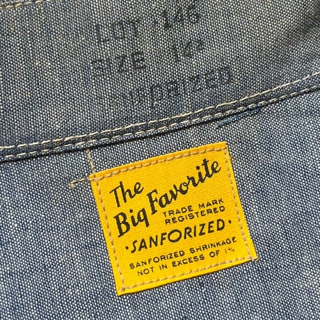 1960's The Big Favorite Chambray L/S Shirt Deadstock