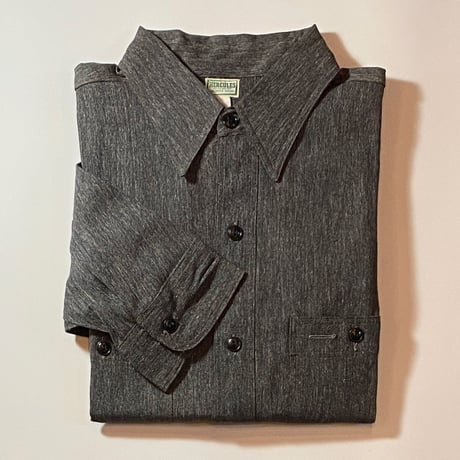 1940's〜 HERCULES Black Chambray L/S Shirt Deadstock