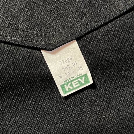 1970〜80's KEY Black Denim Work Pants