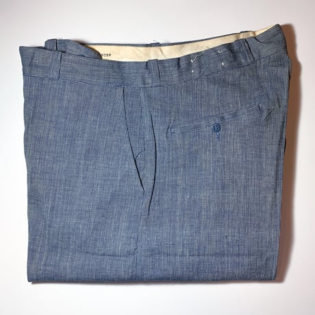 1940's〜 Unknown Pincheck Trousers Deadstock