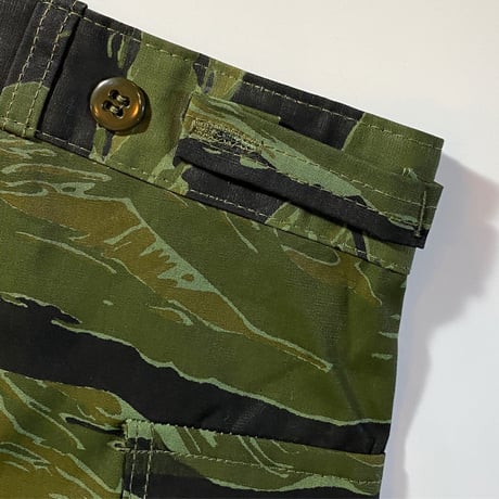 1960's Unknown Civilian Poplin Tiger Stripe Trousers Deadstock