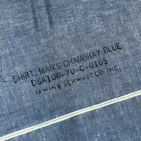 1970's US.NAVY Chambray L/S Shirt Deadstock