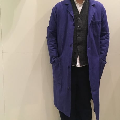 1950's〜 French Unknown Blue Chambray Atelier Coat