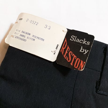 1960's RESTON Tapered Slacks Deadstock