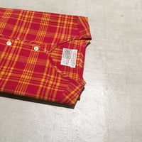 1960's DONEGAL Indian Madras Henleyneck S/S Shirt Deadstock