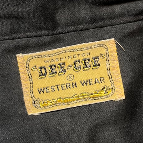 1960's WASHINGTON DEE-CEE Black Western L/S Shirt Deadstock