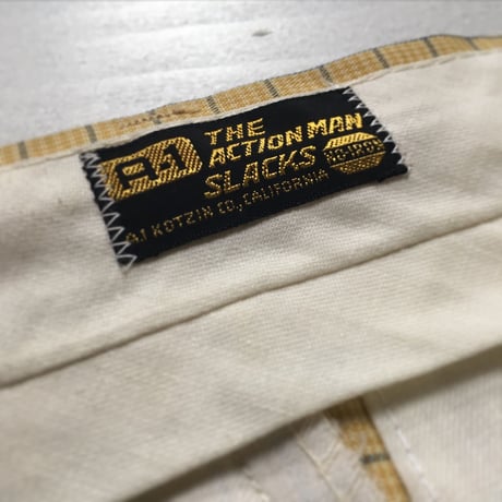 1960's KOTZIN CO. Tapered Pants