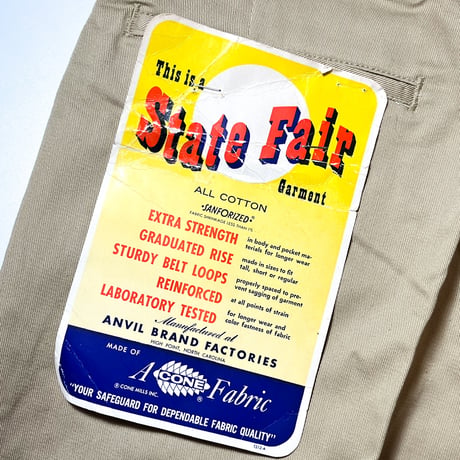 1950's〜 ANVIL Chino Trousers Deadstock
