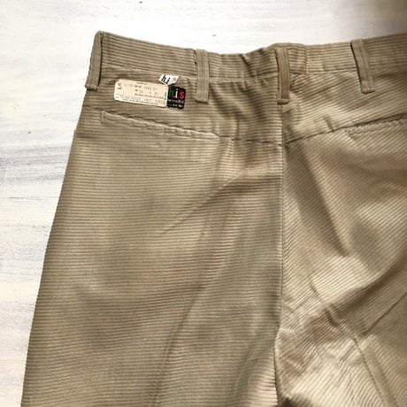 1960's h.i.s Corduroy Tapered Pants Deadstock