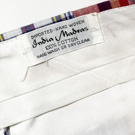 1970's〜 Unknown Indian Madras Patchwork Short Pants Deadstock