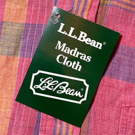 1980〜90's L.L.Bean Indian Madras S/S Shirt Deadstock