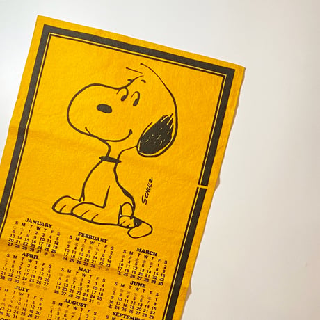 1970's Snoopy Calendar Pennant
