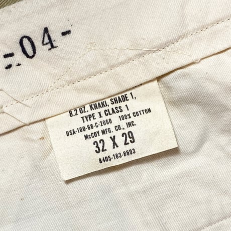 1960's US.ARMY Chino Trousers Deadstock