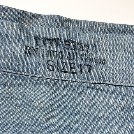 1960's Unknown Chambray L/S Shirt Deadstock