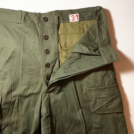 1950〜60's French Army M-47 Herringbone Trousers Deadstock
