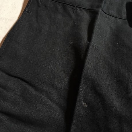 1930's French Indigo Linen Trousers Deadstock