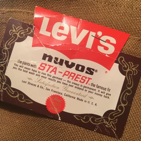 1970's Levi's STA-PREST Tapered Pants Deadstock