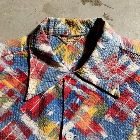 1950's Tropical Sportwear Seersucker S/S Shirt