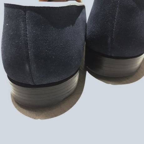 2000's CROCKETT&JONES Navy Suede Loafers