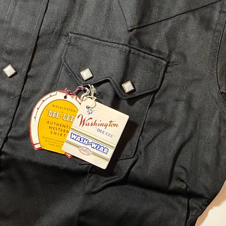 1960's WASHINGTON DEE-CEE Black Western L/S Shirt Deadstock