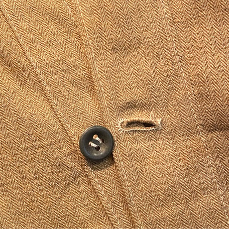 1930〜40's Germany Navy Herringbone Linen Smock Deadstock