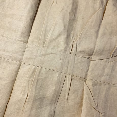 1940's〜 French Military Hospital Linen S/S Shirt Deadstock