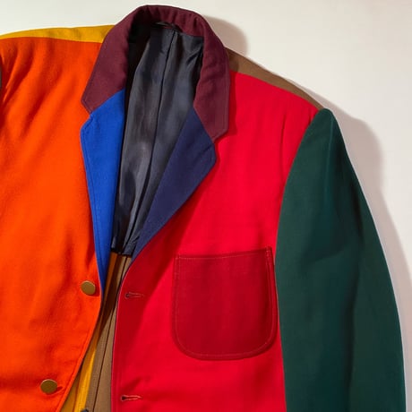 1960's Unknown Fabric&Color Sample Crazy Pattern Tailored Jacket