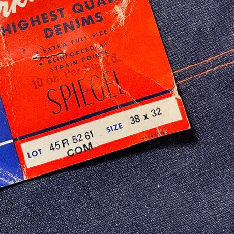 1960's Workmaster Denim Painter Pants Deadstock