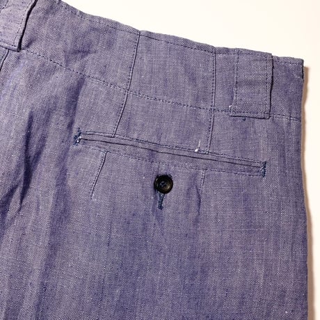 1950〜60's French Navy Linen Short Pants Deadstock