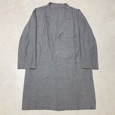 1970's〜 Italy Military Glay Chambray Mechanic Coat Deadstock
