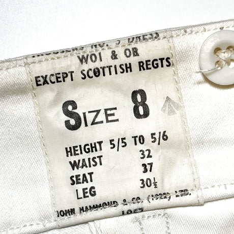1950's〜 British Military White Trousers Deadstock