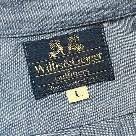 1980's〜 Willis&Geiger Chambray Safari L/S Shirt