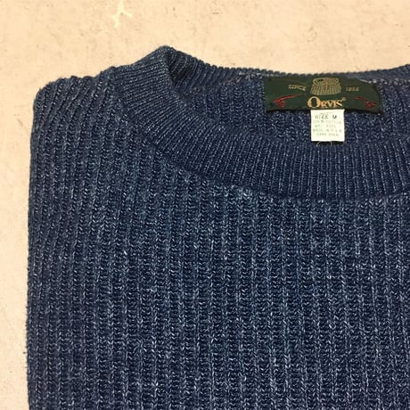 1980〜90's ORVIS Indigo Cotton Sweater