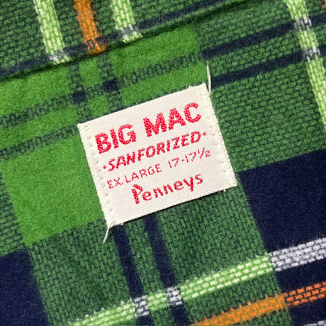 1960's BIG MAC Flannel L/S Shirt Deadstock