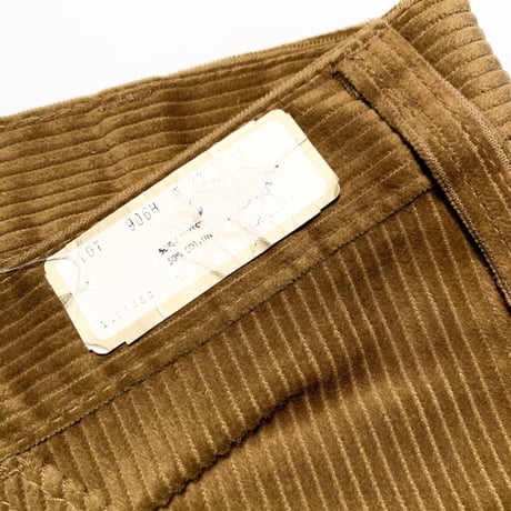 1960's Unknown Corduroy Tapered Pants Deadstock