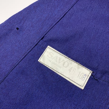 1950's SAVO LE CREUSOT Blue Chambray Atelier Coat