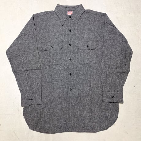 1950's HEAVY DUTY Black Chambray L/S Shirt Deadstock