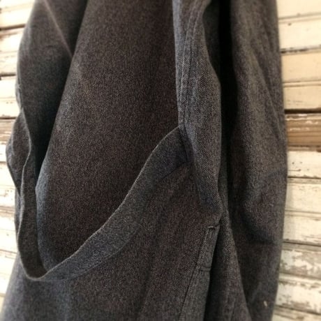 1950's French Unknown Black Chambray Atelier Coat
