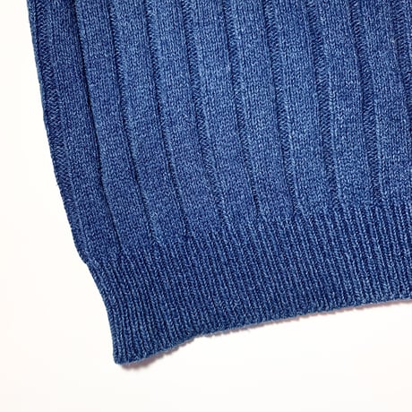 1990's LANDS' END Indigo Cotton Sweater