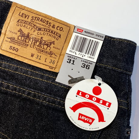 1990's Levi's 550 Black Denim Pants Deadstock