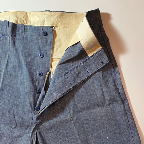 1940〜50's Unknown Pincheck Trousers Deadstock