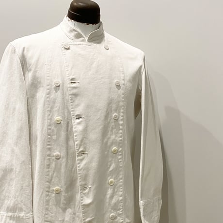 1940's HALLES-VILLETTE Double Breasted Cook Jacket